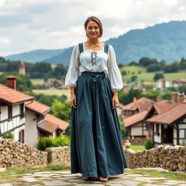 Renaissance Medieval Skirt Sewing Pattern, US 2-30 (Digital Download)