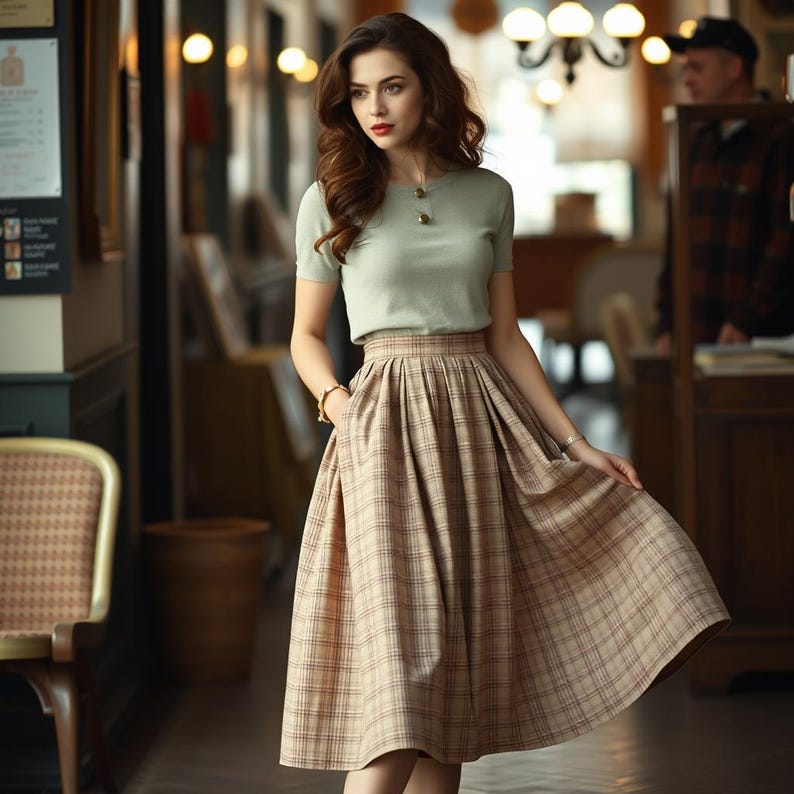 Vintage Full Circle Skirt Sewing Pattern:US Size 2-30 (PDF Pattern)
