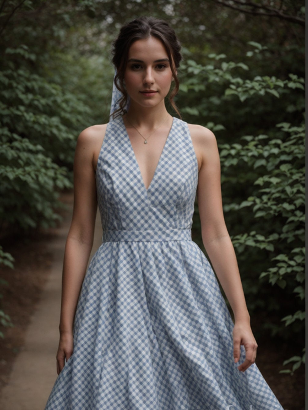 Plunging V-Neck Dress Sewing Pattern, Prom, Bridesmaid (PDF Pattern)