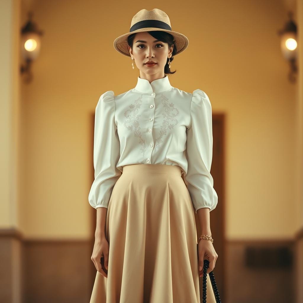 Retro Mandarin Neck Shirt Sewing Pattern: US 2-30, XS-4XL (PDF Pattern)