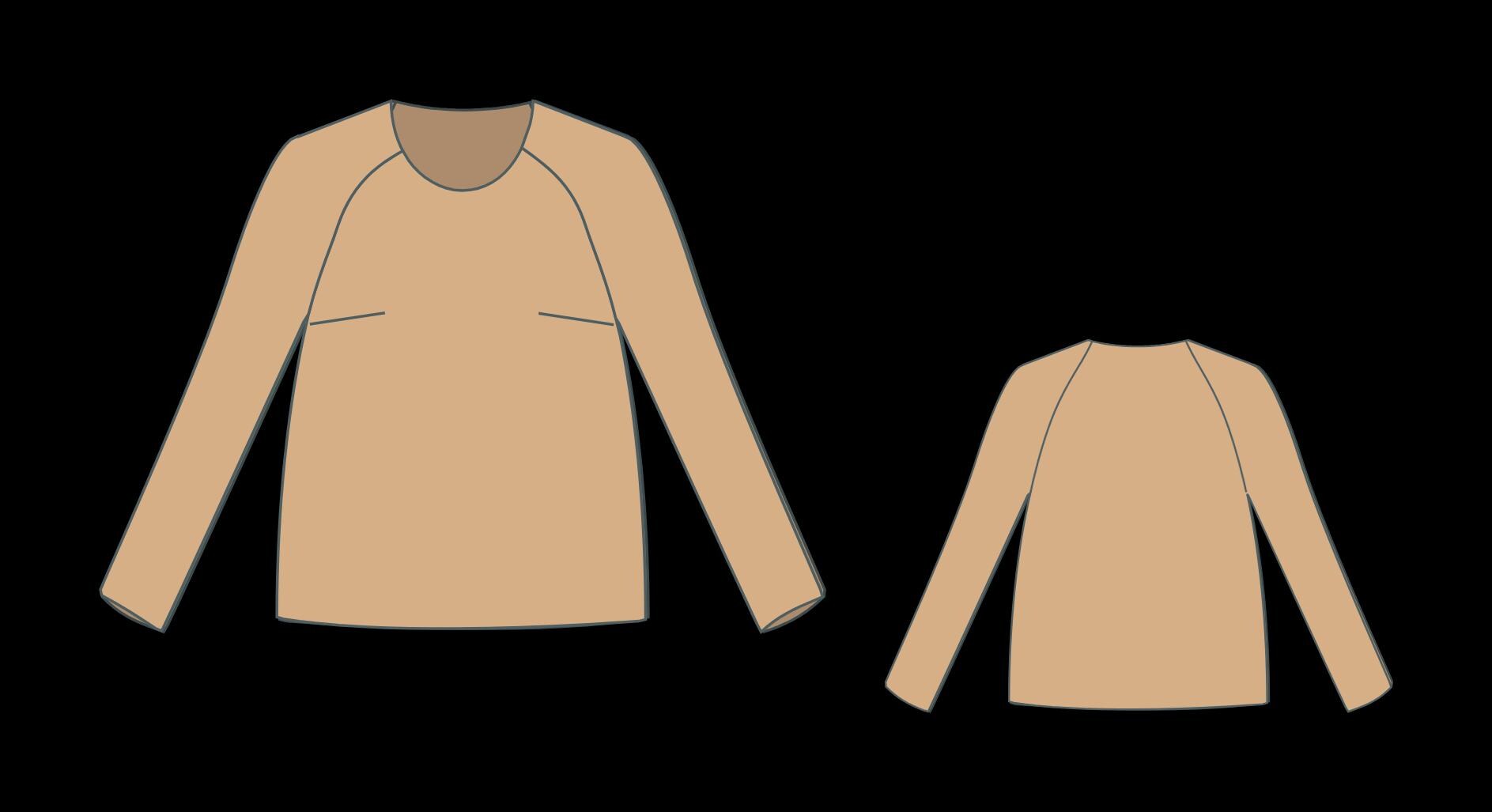 Raglan Sleeve Sweatshirt Sewing Pattern:Women's XS-4XL (PDF Pattern)
