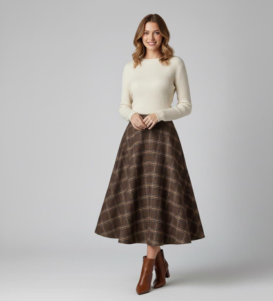 Vintage Circle  Midi Skirt Sewing Pattern (Digital Download)